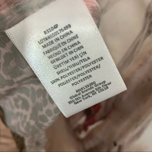 Marchesa Voyage Tie Leopard Animal Sheer Blouse - Picture 10 of 12